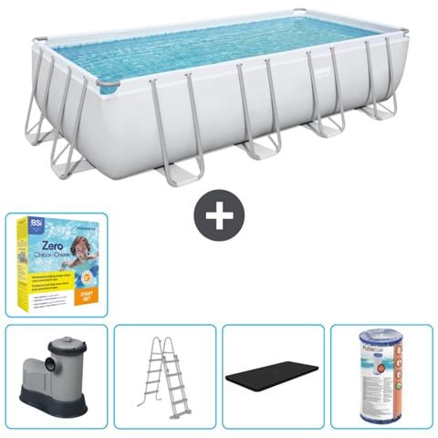 Piscina Fuori Terra - Rettangolo - 549x274x122 Cm - Grigio - Include Accessori Coordinati Cb33 - Foto 1