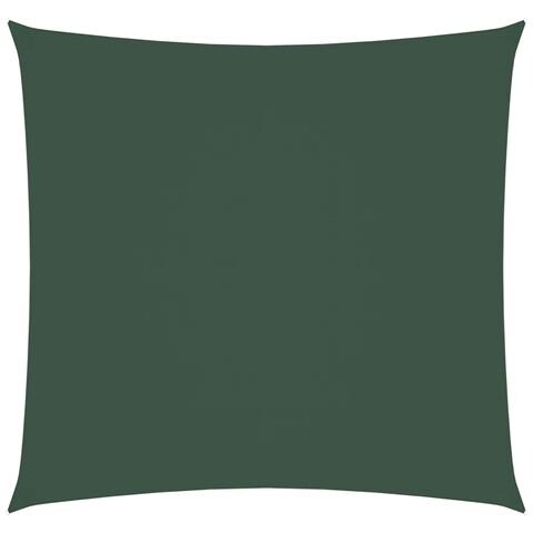 Parasole In Tessuto Oxford Quadrato 3,6x3,6 M Verde Scuro - Foto 1
