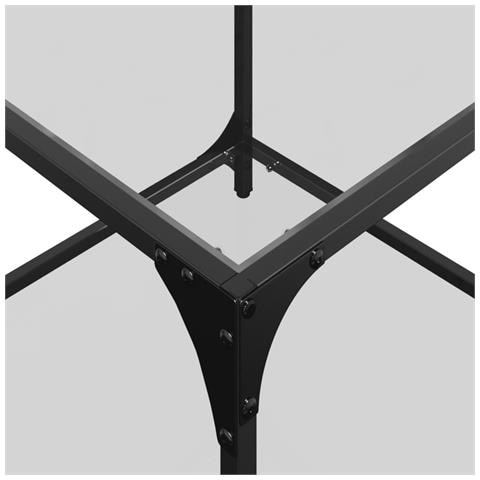 Lusso Casadino - Tavolini Con Piano In Vetro Trasparente 2 Pz 50x50x40cm Acciaio - Foto 8