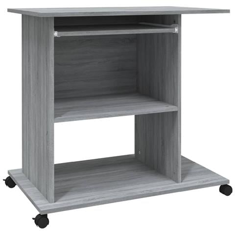 Lusso Casadino -  Scrivania Computer Grigio Sonoma 80x50x75 Cm Legno Multistrato - Foto 1