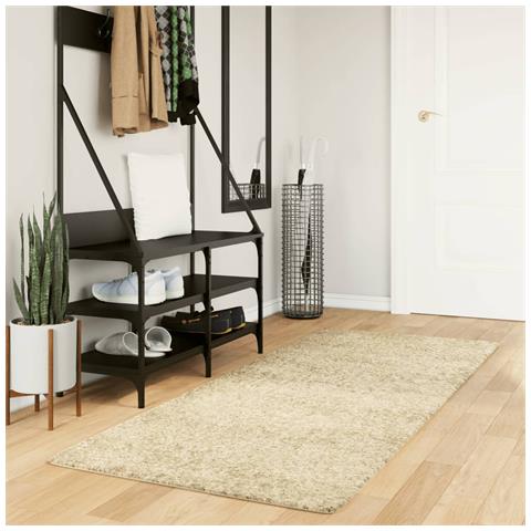 Tappeto Shaggy Pamplona A Pelo Lungo Moderno Oro 80x200 Cm - Foto 8