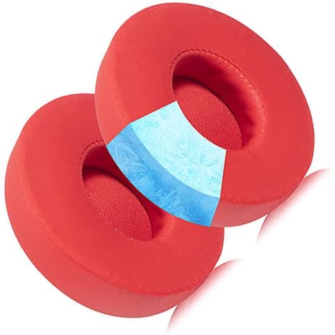 Cuscinetti Auricolari Rrescanti In Gel Per Cuffie Beats Solo 2 E 3 Red - Foto 2