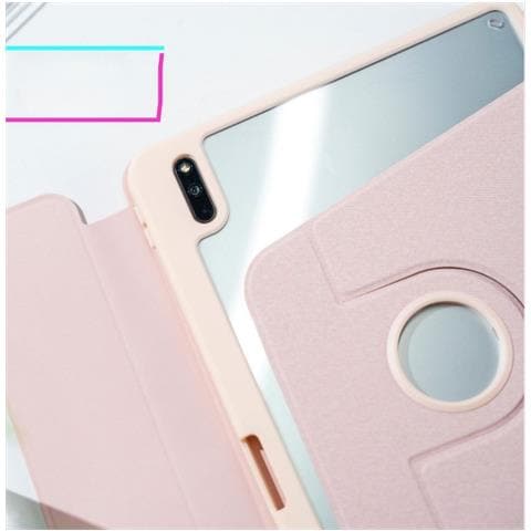 Custodia Con Tastiera Bluetooth Girevole A 360° Compatibile Con Ipad 9.7 - Rosa - Foto 6