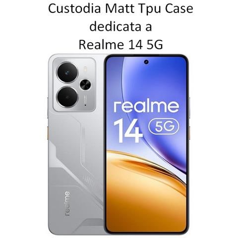 Custodia Tpu Silicone Cover Case Per Realme 14 5g Black - Foto 2