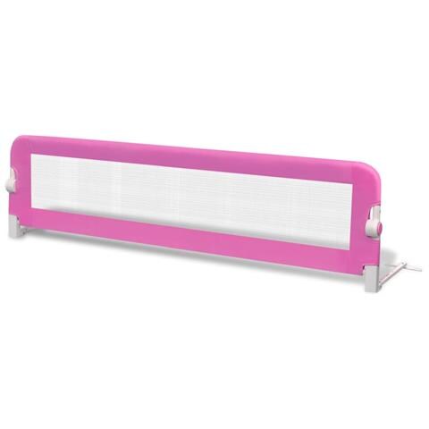 Sponde Letto Per La Sicurezza Dei Bambini 2 Pz Rosa 150x42 Cm - Foto 2