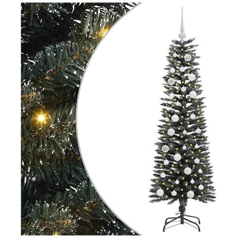 Albero di Natale artificiale con 150 LED Verde 150 cm - Foto 1