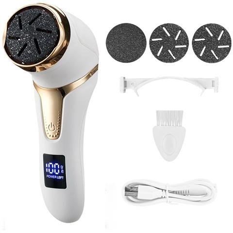 Lima Elettrica A Vuoto Per Piedi: Strumento Per Pedicure Ricaricabile Usb Per Piedi Lisci White - Foto 1