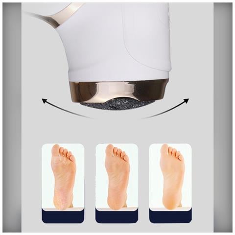 Lima Elettrica A Vuoto Per Piedi: Strumento Per Pedicure Ricaricabile Usb Per Piedi Lisci White - Foto 2