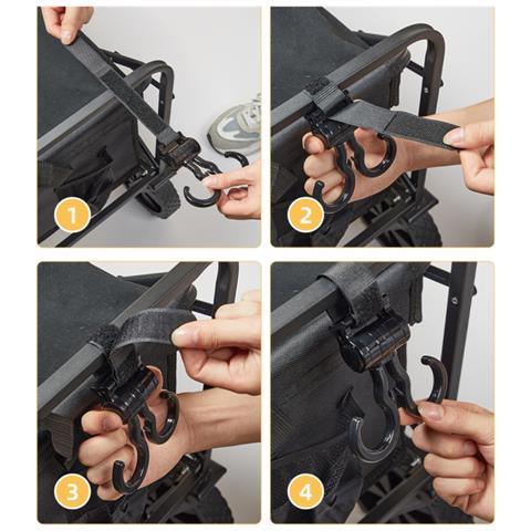 Gancio Rotante A 360° Per Veicoli Elettrici - Gancio Doppio (set Di 2) - Montaggio Anteriore Universale Per Scooter E Bici Elettriche - Foto 4