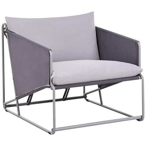 Sedia Con Cuscino Ponte Metallo Grigio - Foto 2