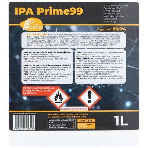 Alcol Isopropilico 99,9% 1l - Alta Purezza Per Pulizia E Sgrassaggio | Evaporazione Rapida | Uso Professionale E Domestico - Foto 5