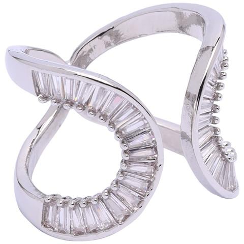 Anello Mezzaluna Glamour Argento - Taglia Unica - Foto 5