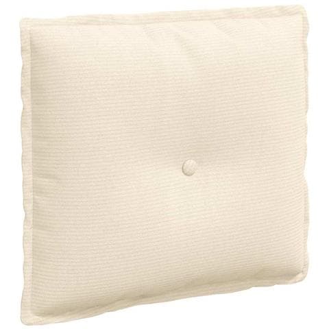 Cuscino per Schiena Crema 50 x 45 cm Tessuto in Cords - Foto 1