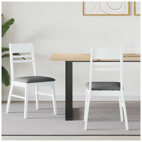 Sedie da pranzo 2 pcs Bianco 43 x 54 x 89 cm - Foto 2