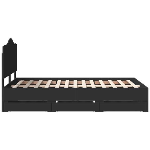 Struttura del letto Nero 120 x 190 cm Legno Ingegnerizzato - Foto 9