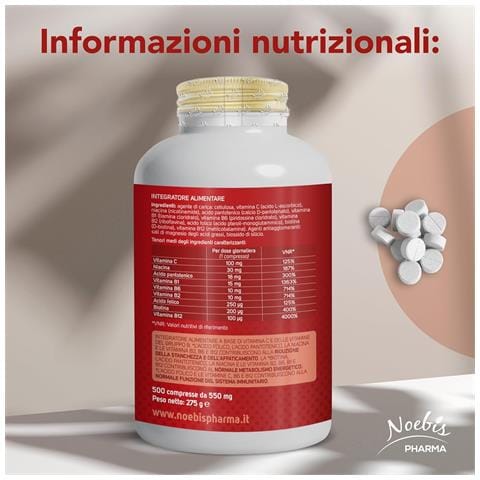 Vitamina B Complex Completo 500 Compresse - Vitamine del Gruppo B + Vitamina C - Energia, Sistema Nervoso e Difese Immunitarie (Confezione tripla) - Foto 5