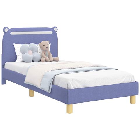 Struttura letto bambini con testata Blu jeans 90 x 190 cm - Foto 1