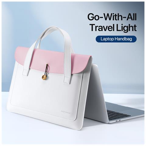 Mochila - Pelle Sintetica, Pelle, Bianco, Rosa - Foto 2