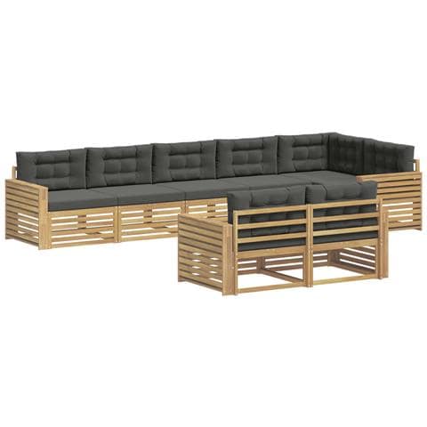 Set di divani da esterno 8 pcs Bianco e Antracite - Foto 1