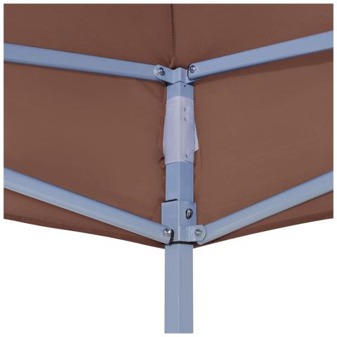Tetto Per Tendone Per Feste 2x2 M Marrone 270 G / m? - Foto 2