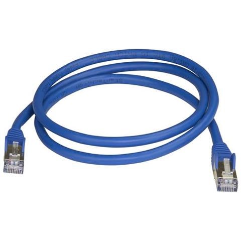 Cavo di Rete Ethernet Cat6a - Cavo Schermato STP da 1m - Cavo RJ45 Antigroviglio - Blu - Foto 3