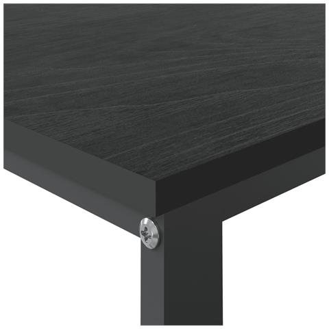 Scrivania Per Computer Nera 110x60x73 Cm In Truciolato - Foto 2