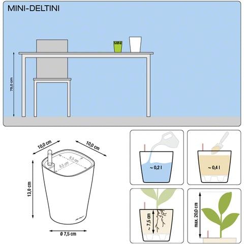 Fioriera MINI DELTINI ALL-IN-ONE Bianca - Foto 3