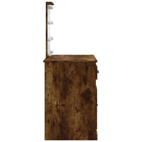 Toeletta Con Luci Led Rovere Fumo 90x42x132,5 Cm - Foto 10