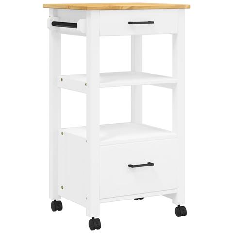 Carrello Da Cucina Monza 48x40x90 Cm In Legno Massello Di Pino - Foto 2