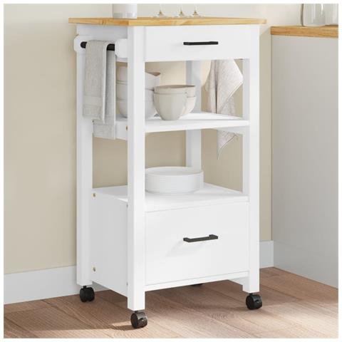 Carrello Da Cucina Monza 48x40x90 Cm In Legno Massello Di Pino - Foto 1