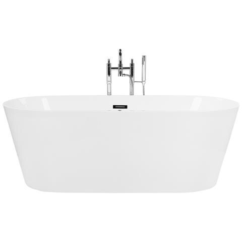 Vasca Idromassaggio Freestanding Con Led Havana 170 X 80 Cm Bianco - Foto 2