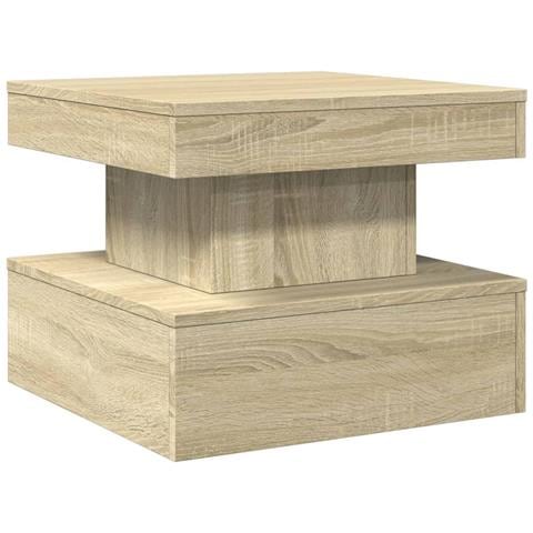 Tavolino Da Salotto Gambe In Metallo Rovere Sonoma 50x50x40 Cm - Foto 3