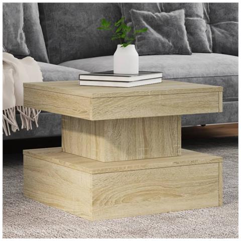 Tavolino Da Salotto Gambe In Metallo Rovere Sonoma 50x50x40 Cm - Foto 1