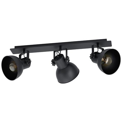 Spot Minimal Barnstaple 1 Legno Nero 3 Luci E27 40w - Foto 1