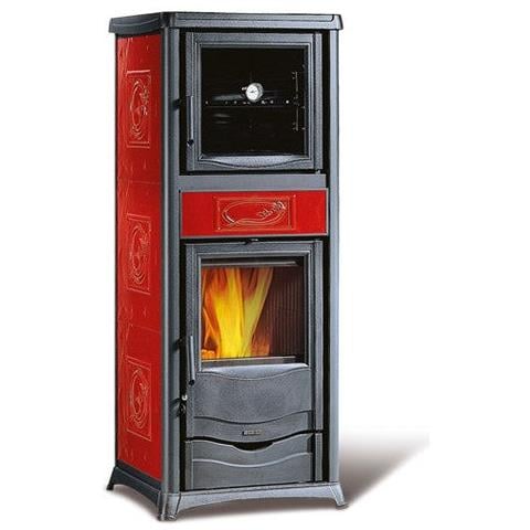 Stufa A Legna Con Forno Per Cucinare 9,1 Kw Rossella Plus Evo - Red - Foto 1