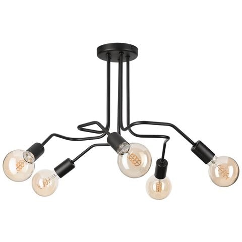 Lampada A Sospensione Damiano - Nero - Metallo - 40x59x59 Cm - Foto 1