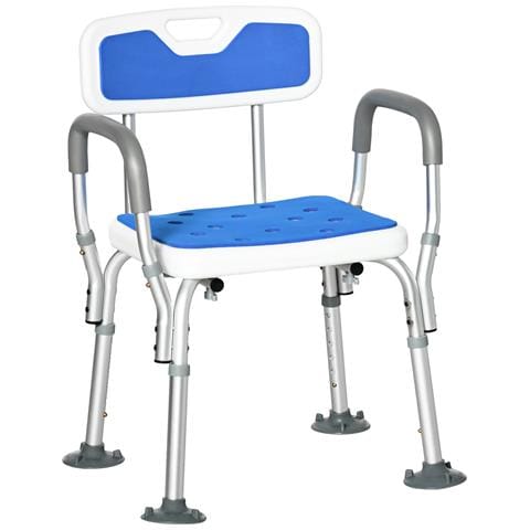 Sedia Per Doccia Con Imbottitura E Altezza Regolabile, Braccioli E Piedini A Ventosa - Foto 1