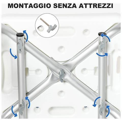 Sedia Per Doccia Con Imbottitura E Altezza Regolabile, Braccioli E Piedini A Ventosa - Foto 6