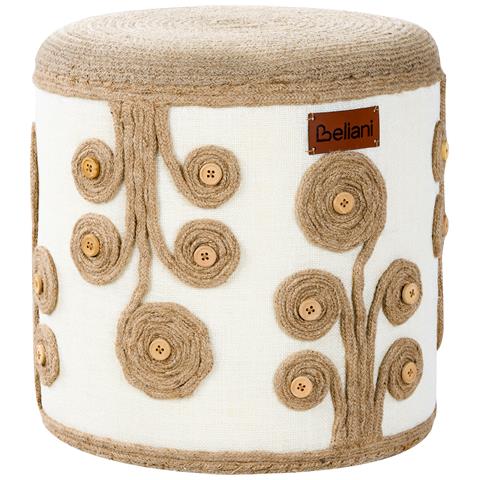Pouf Diman Iuta Bianco - Foto 2