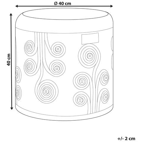 Pouf Diman Iuta Bianco - Foto 5