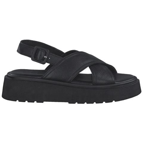Black Casual Open Sandals Sandali Pelle Scarpe Donna Nero Eu 40, 5-28201-20 001 - Foto 2