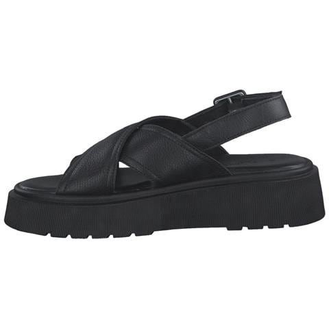 Black Casual Open Sandals Sandali Pelle Scarpe Donna Nero Eu 40, 5-28201-20 001 - Foto 3