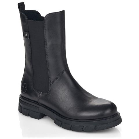 Black Casual Closed Booties Stivaletti Pelle Scarpe Donna Nero Eu 37, Z9180-01 - Foto 1