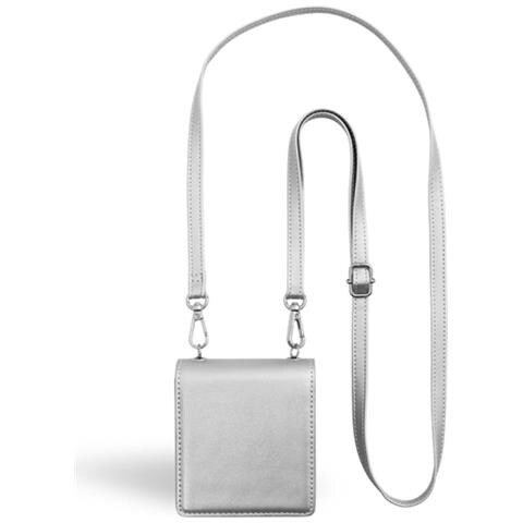 Custodia A Tracolla Samsung Galaxy Z Flip, Argento - Foto 1