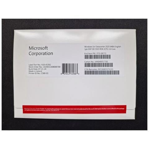 Windows Server 2025 Datacenter Dvd Box Con Key Ita - Foto 2