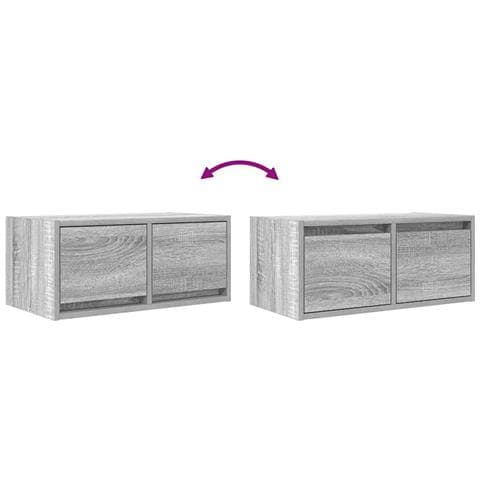 Mobile Porta TV Grigio Sonoma 60x31x25,5 cm Legno Multistrato - Foto 2