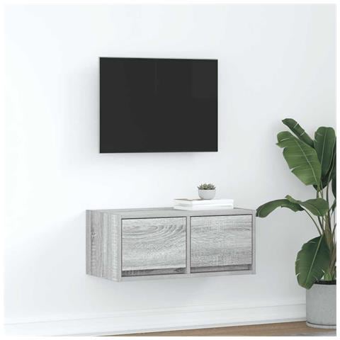 Mobile Porta TV Grigio Sonoma 60x31x25,5 cm Legno Multistrato - Foto 1
