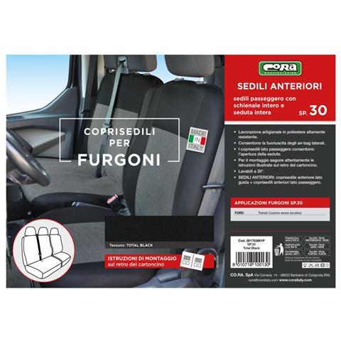 Coprisedili Per Furgoni Tg. Sp30 Seduta Intera Tess. Poliestere Nero - Foto 3