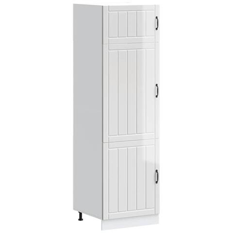 Armadio Da Cucina Lucca Bianco Lucido In Legno Multistrato - Foto 1