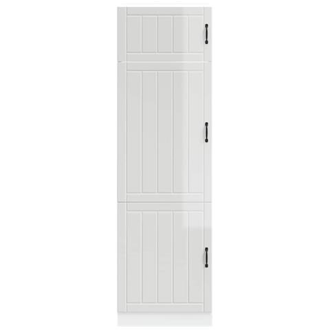 Armadio Da Cucina Lucca Bianco Lucido In Legno Multistrato - Foto 3